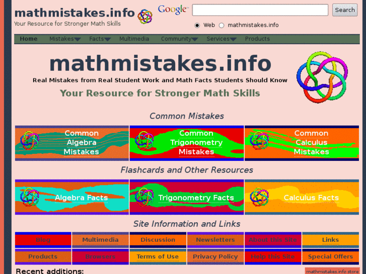 www.mathmistakes.info