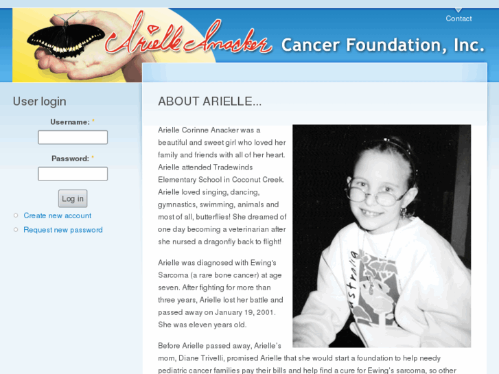 www.arielleanackercancerfoundation.org