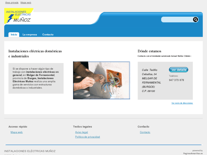 www.instalacioneselectricasmunoz.es