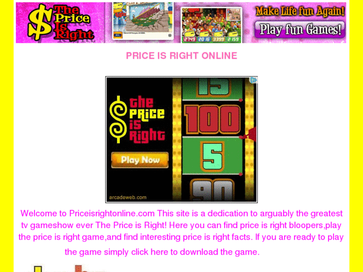 www.priceisrightonline.com