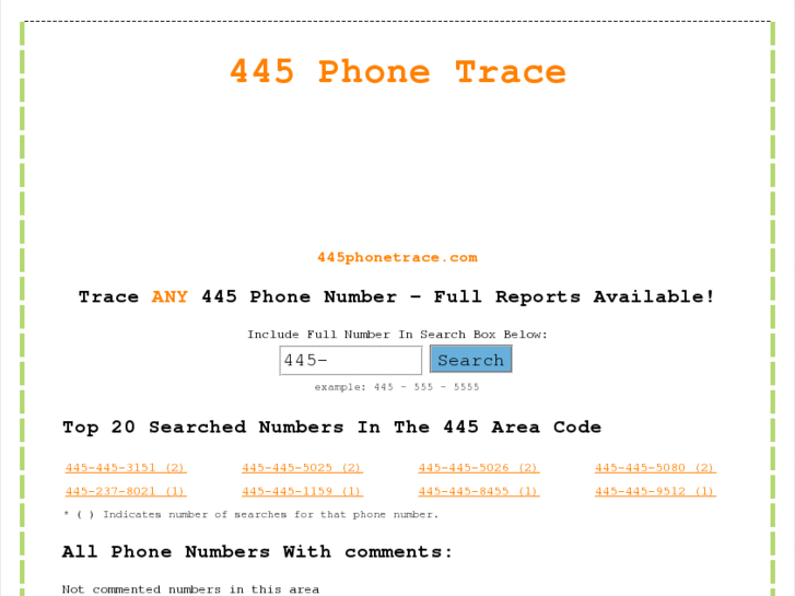 www.445phonetrace.com