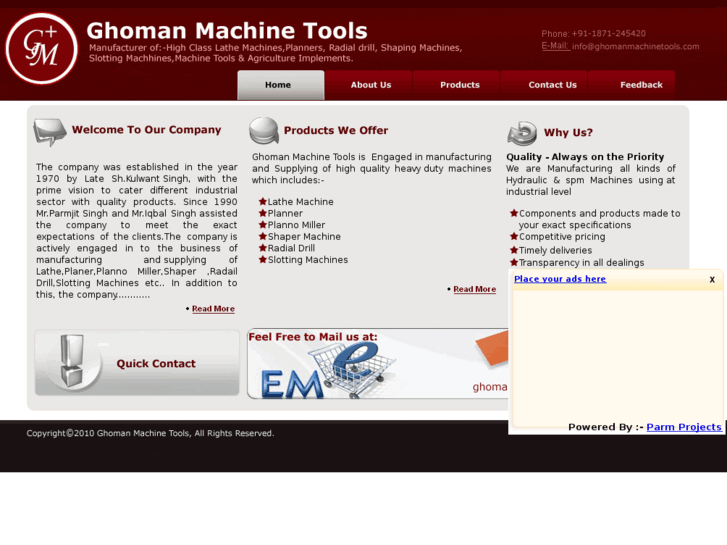 www.ghomanmachinetools.com