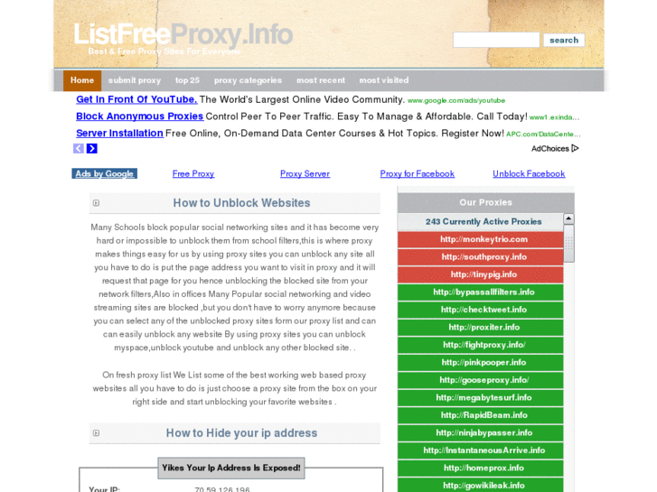 www.listfreeproxy.info