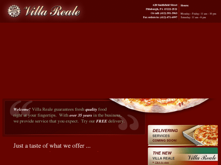 www.villarealepizza.com