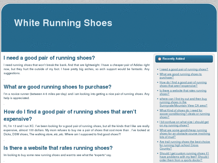 www.whiterunningshoes.net