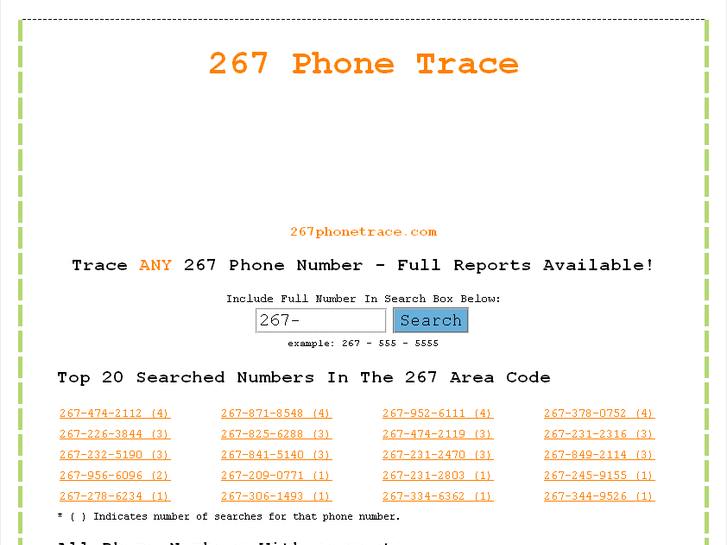 www.267phonetrace.com