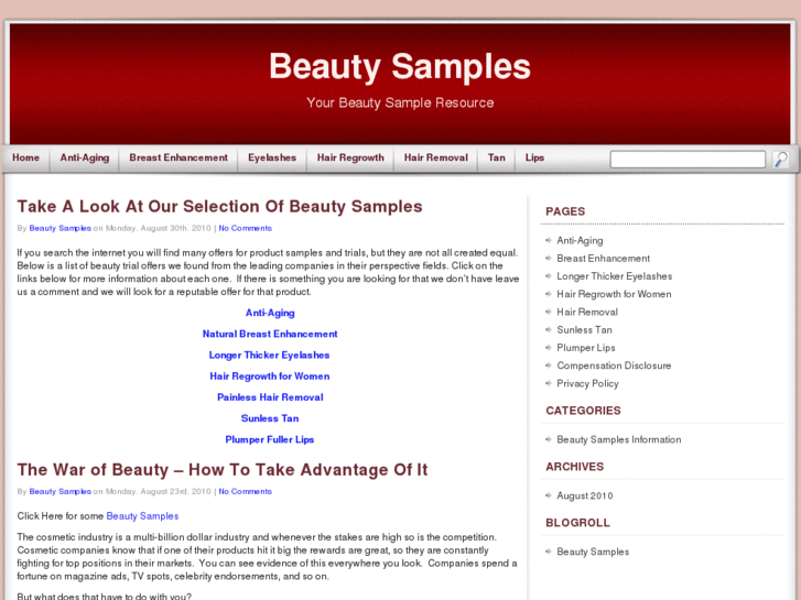 www.beautysampleshere.com