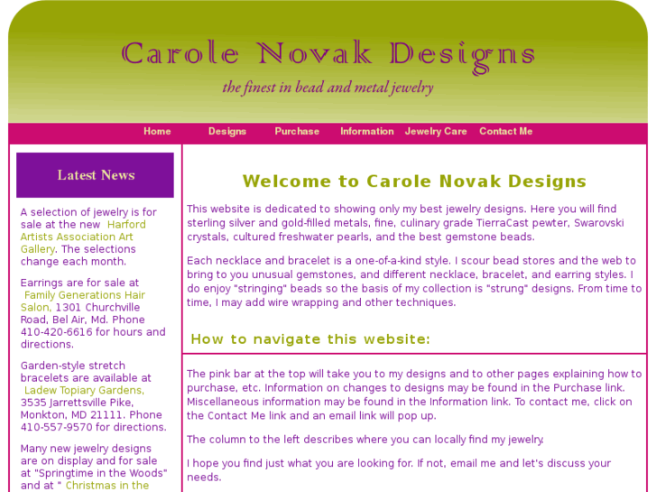 www.carolenovakdesigns.com