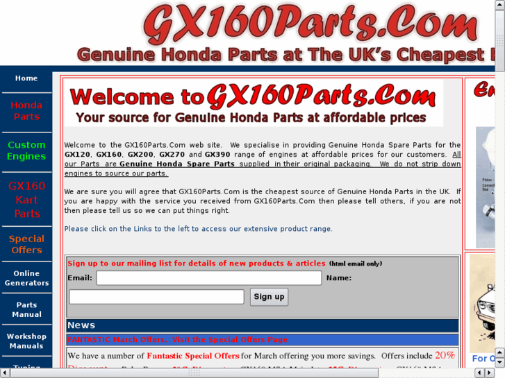 www.gx160parts.com