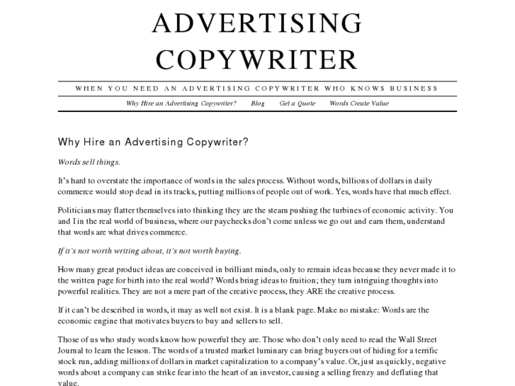 www.advertisingcopywriter.biz