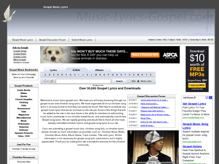 www.music-lyrics-gospel.com