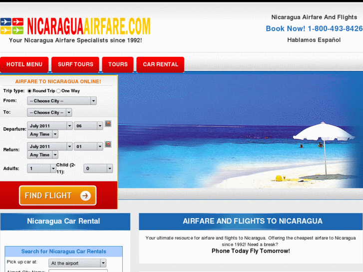 www.nicaraguaairfare.com