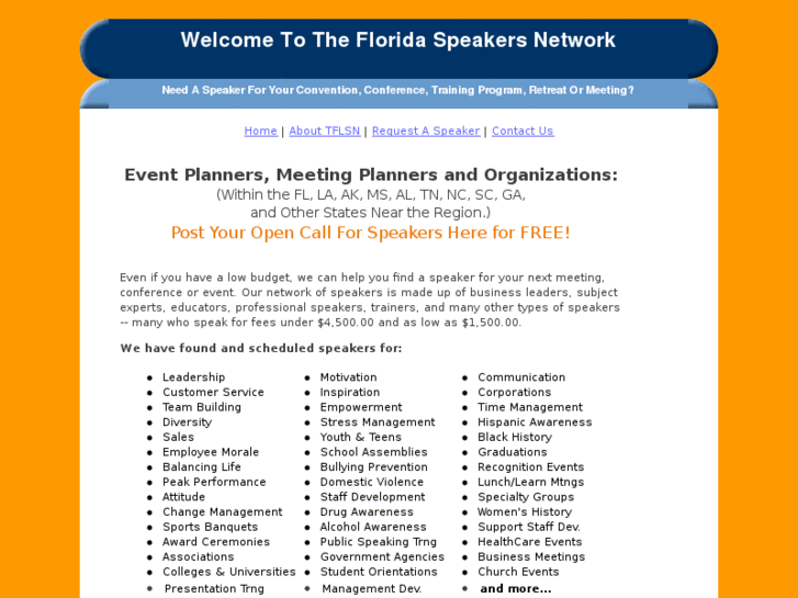 www.floridaspeakersnetwork.com