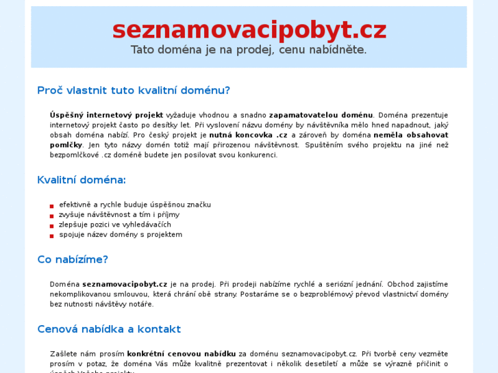 www.seznamovacipobyt.cz