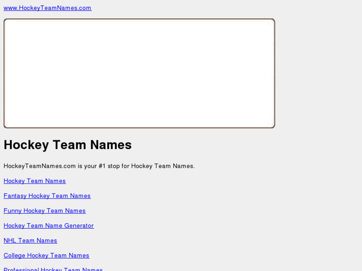 www.hockeyteamnames.com