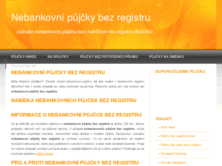 www.nebankovnipujcky-bezregistru.cz