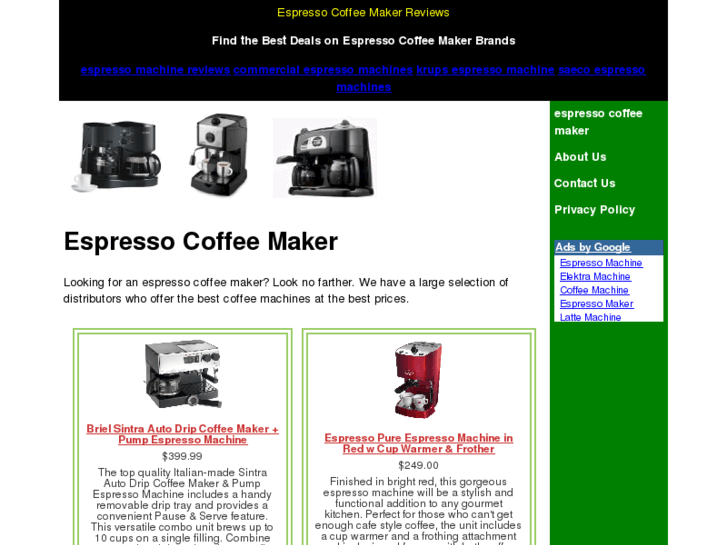 www.espressocoffeemakersale.com