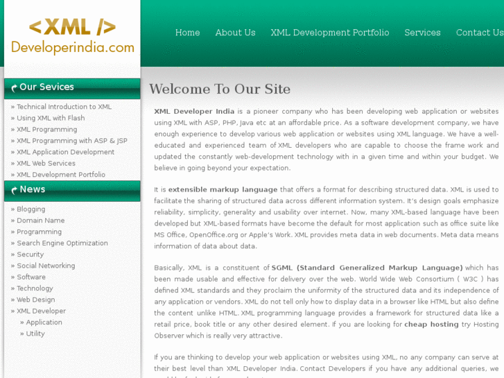 www.xmldeveloperindia.com