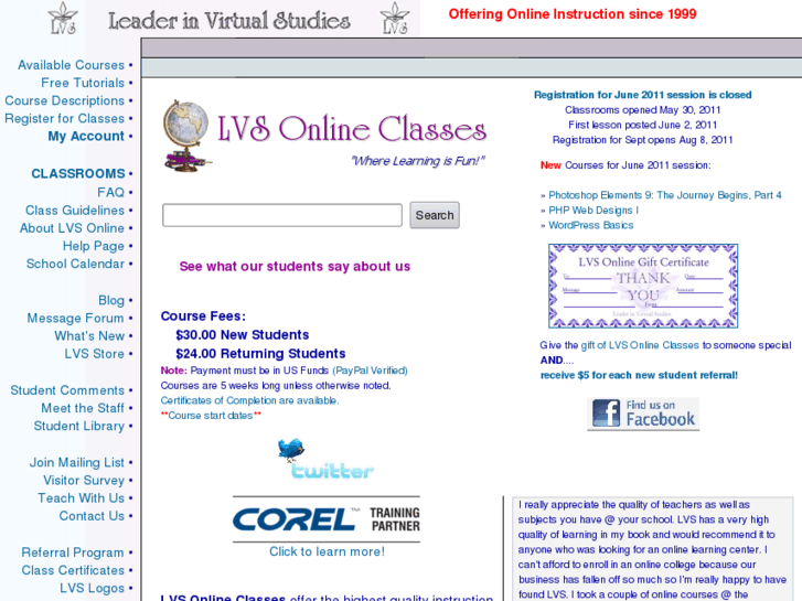 www.lvsonlinecourses.com