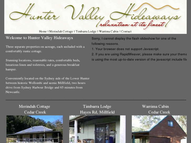 www.huntervalleyhideaways.com