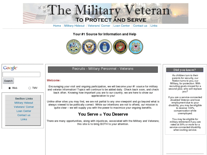 www.themilitaryveteran.com