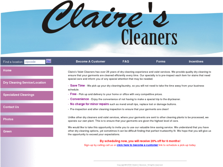 www.clairescleaners.com