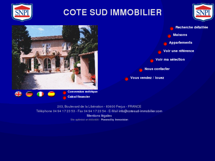 www.cotesud-immobilier.com