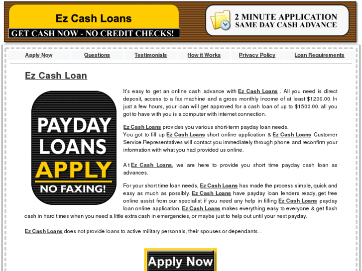 www.ezcashloans.net