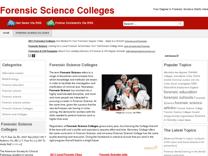 www.forensicsciencecolleges.info