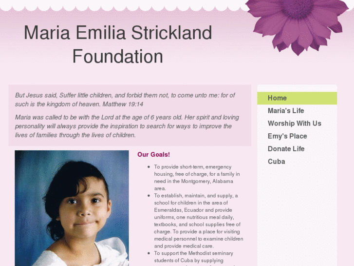 www.mariaemiliastricklandfoundation.org