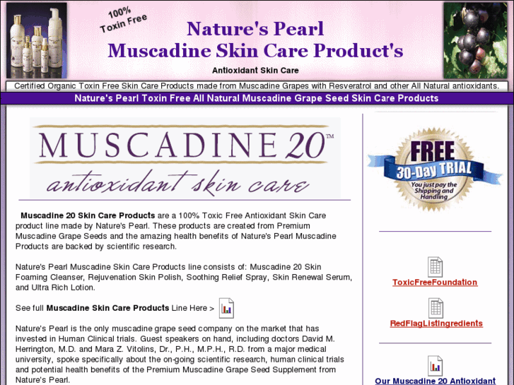 www.muscadineskincareproducts.com