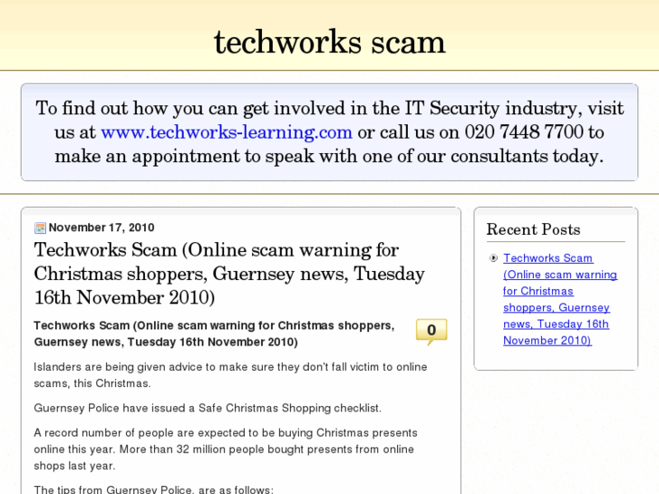 www.techworksscam.net