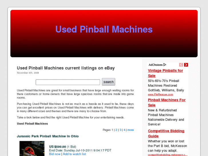 www.usedpinballmachines.net