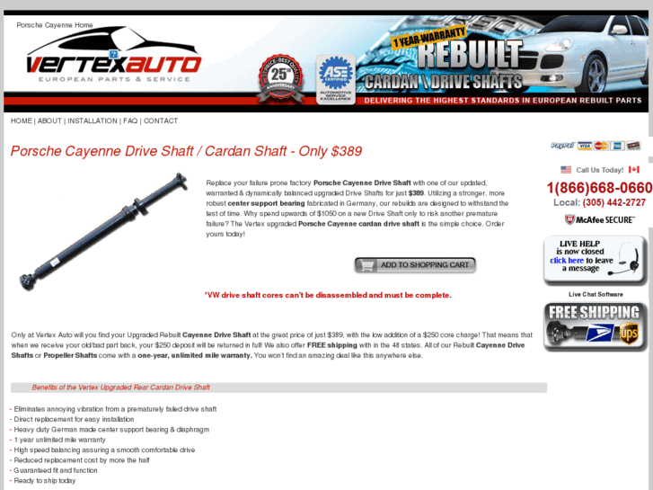 www.cayennedriveshaft.com