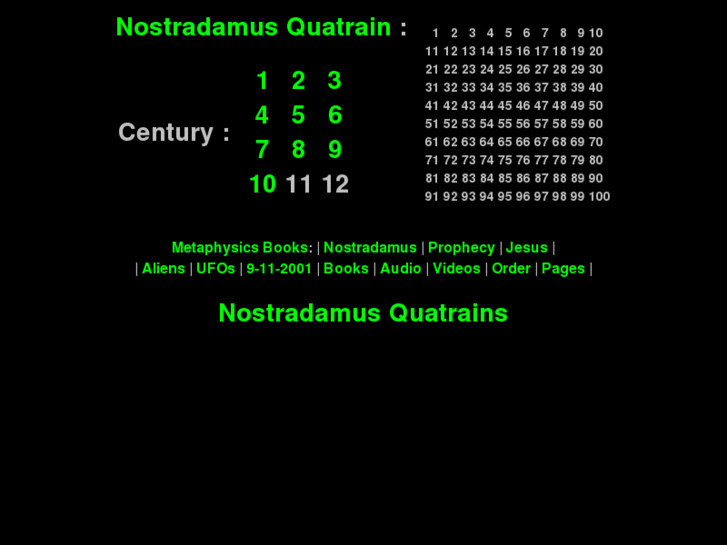 www.nostradamusquatrains.com