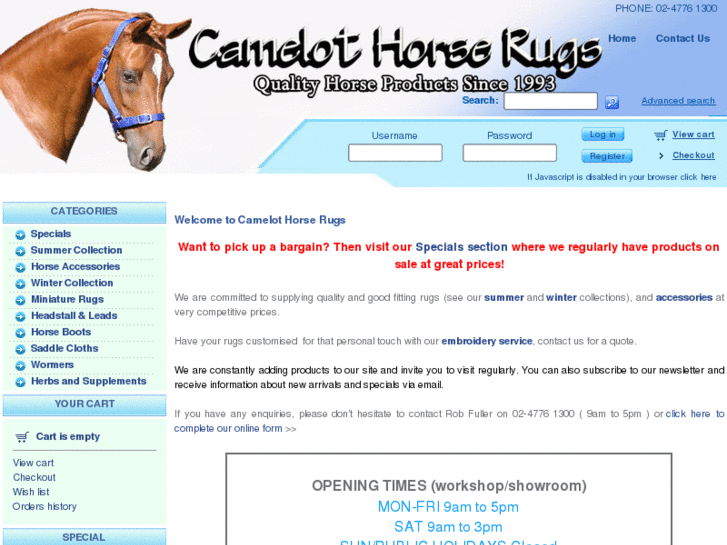 www.camelothorserugs.com.au