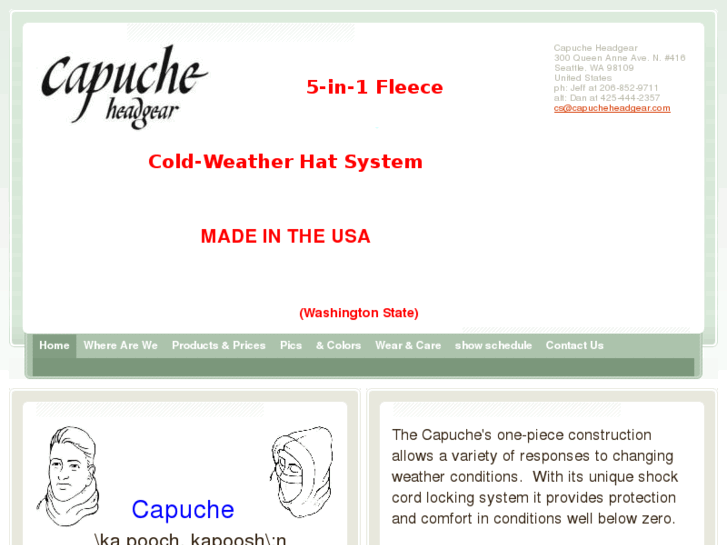 www.capucheheadgear.com