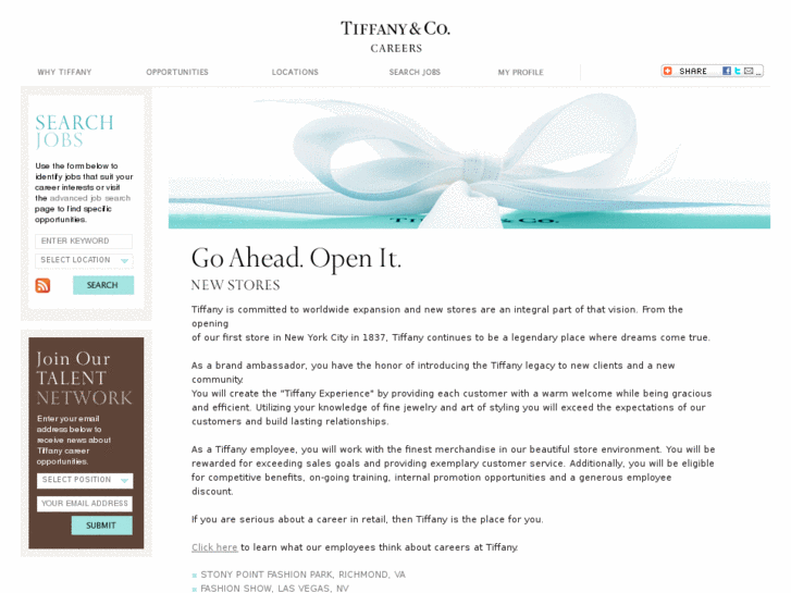 www.tiffanynewstore.com