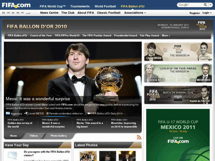 www.fifaballondor2011.com