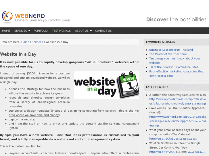 www.websiteinaday.com.au