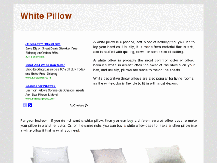 www.whitepillow.com