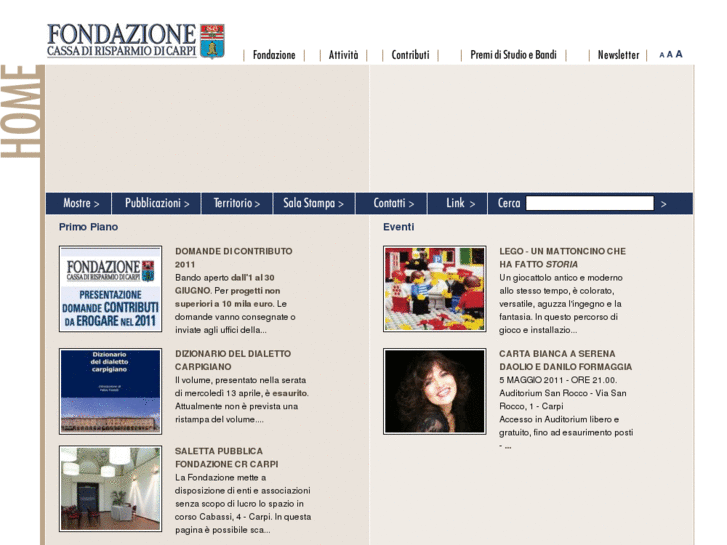 www.fondazionecrcarpi.it