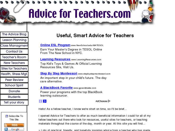 www.advice-for-teachers.com