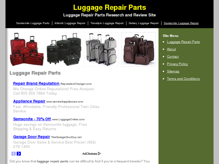 www.luggagerepairparts.net