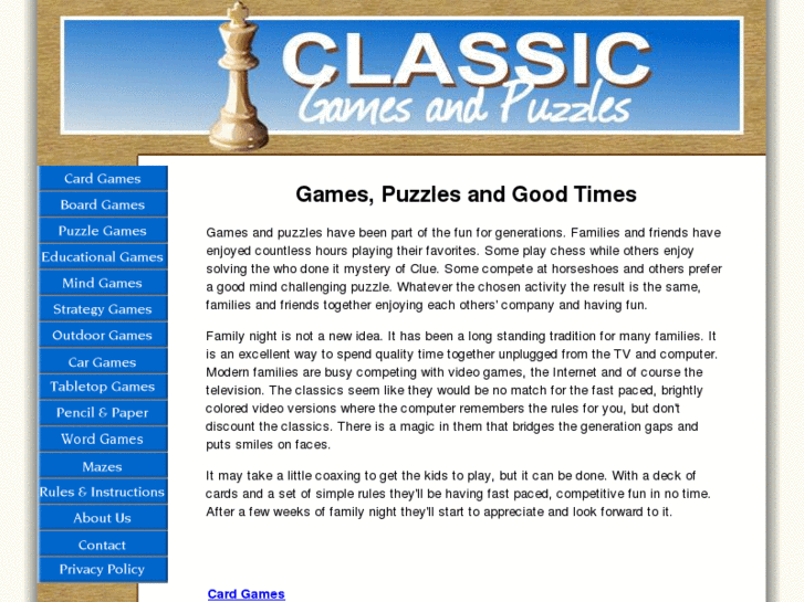 www.classicgamesandpuzzles.com