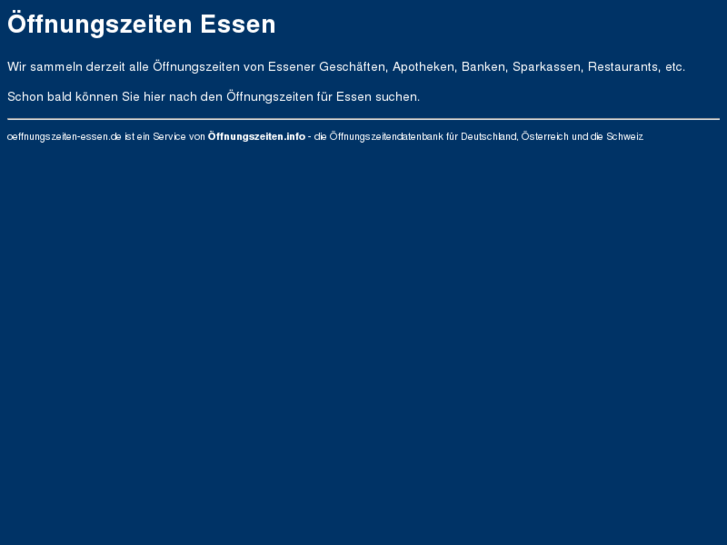 www.oeffnungszeiten-essen.de