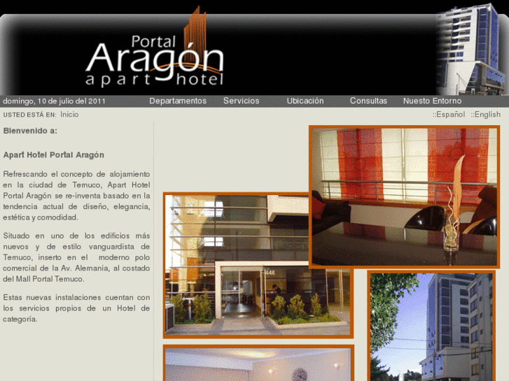 www.aparthotelaragon.cl