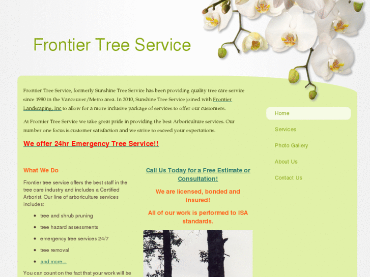 www.frontiertreeservice.biz