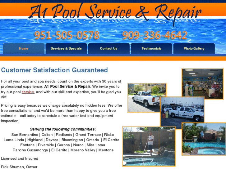 www.a1poolserviceandrepair.com