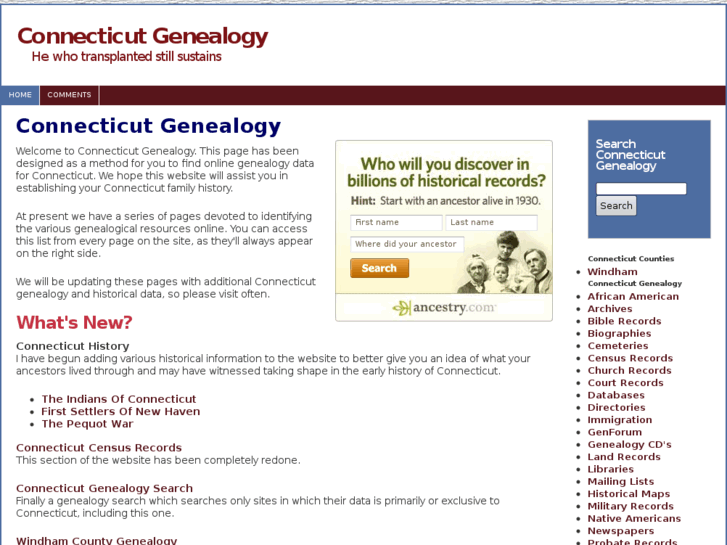 www.connecticutgenealogy.com